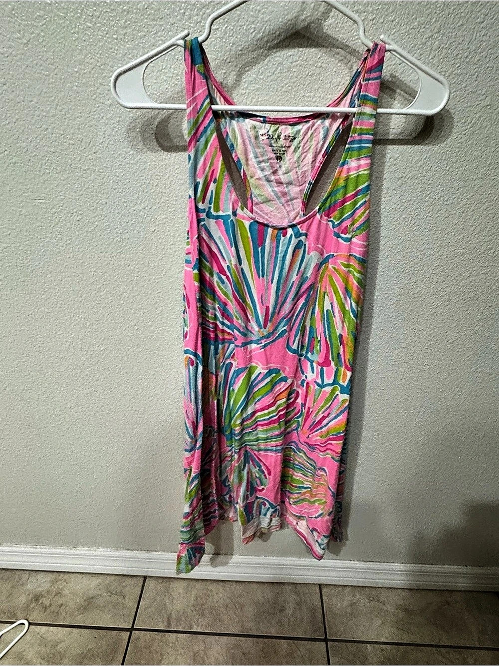 Lilly Pulitzer Abstract Mini Dress in Pink Size Large Like New